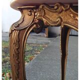 Table basse en bronze de style Louis XV avec plateau en marbre, XXe siècle