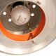 Old Danish space age design lamp in alu and orange inside.