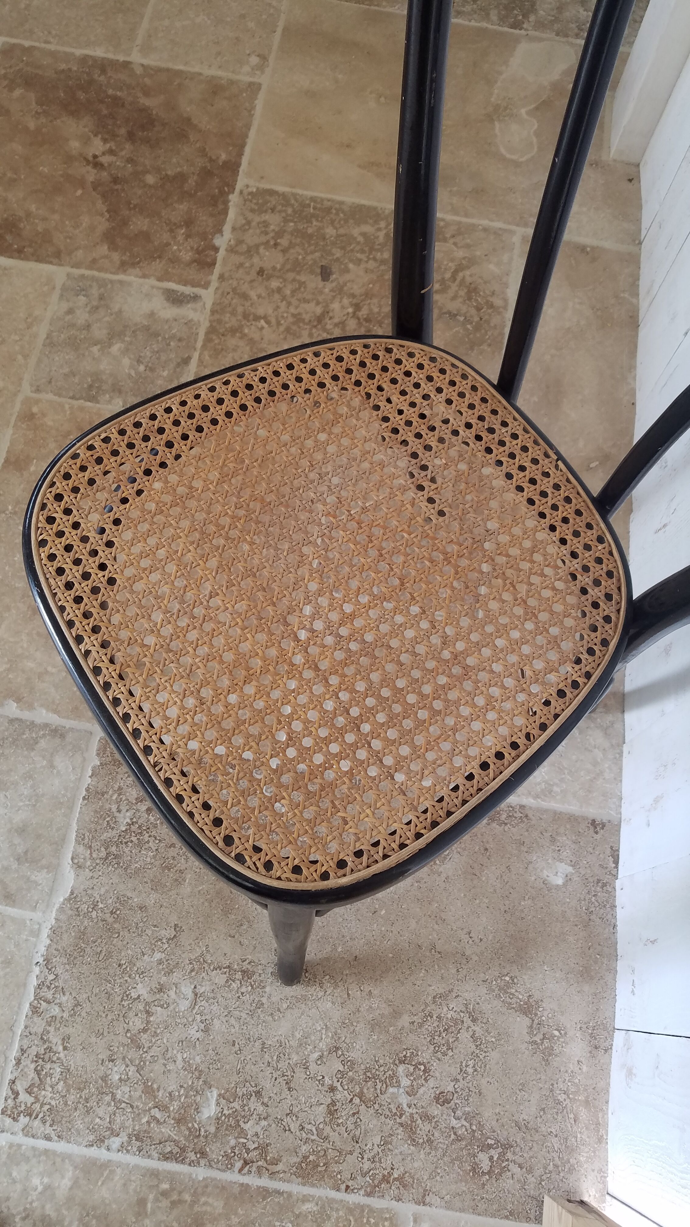 Sitting caning bistro chair