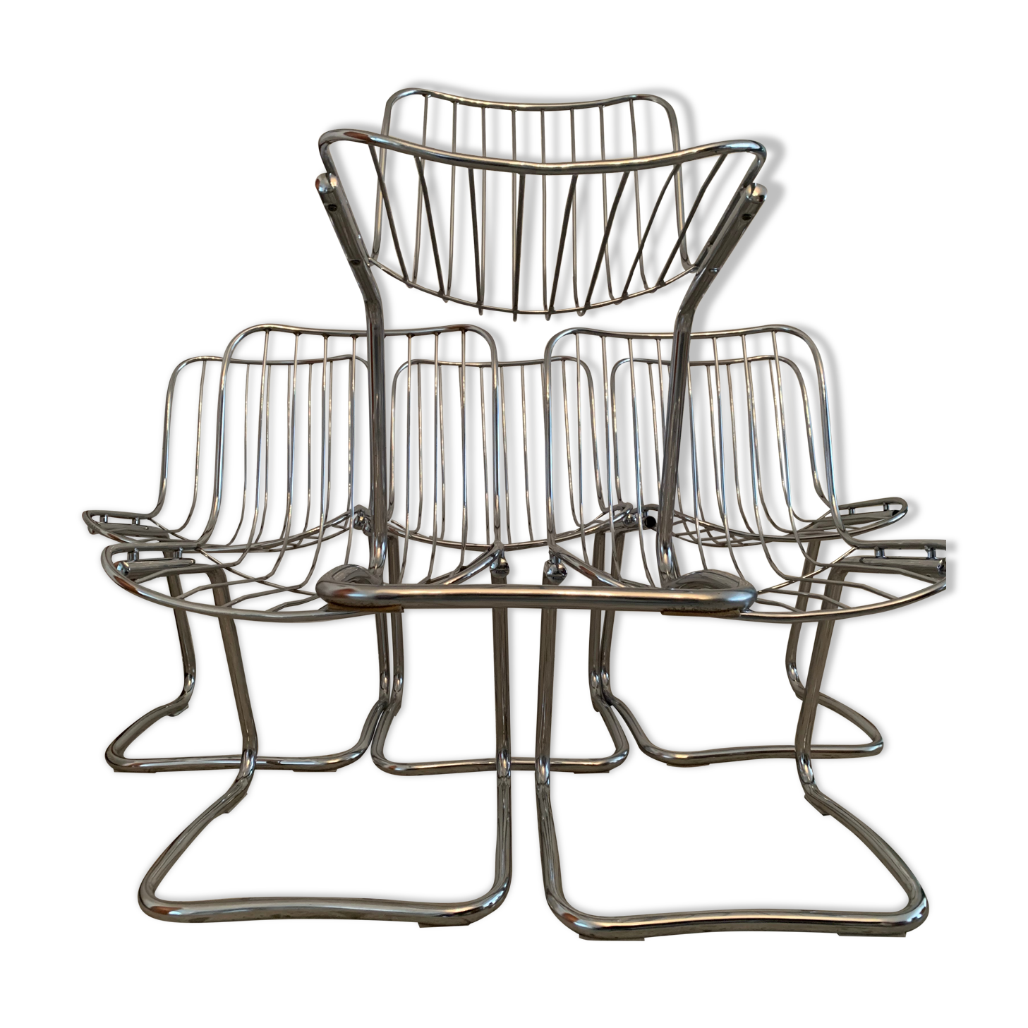 Metal basket chairs