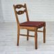1960s, set of 4 pcs Danish dining chairs, furniture wool, solid oak wood.