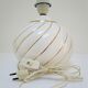 Ceramic lamp foot white and gold Italian design 80s