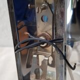 70's glass and chrome metal sconce