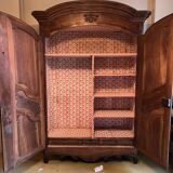 Armoire Dauphinoise ép Louis XV en noyer, Vaisselier rangement H:2.20m