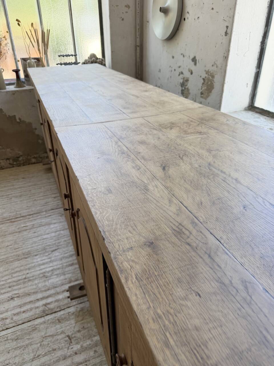 Rustic sideboard XXL 4m solid oak 1950