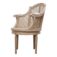 Louis XVI style barrel Cane Office desk chair rotatable