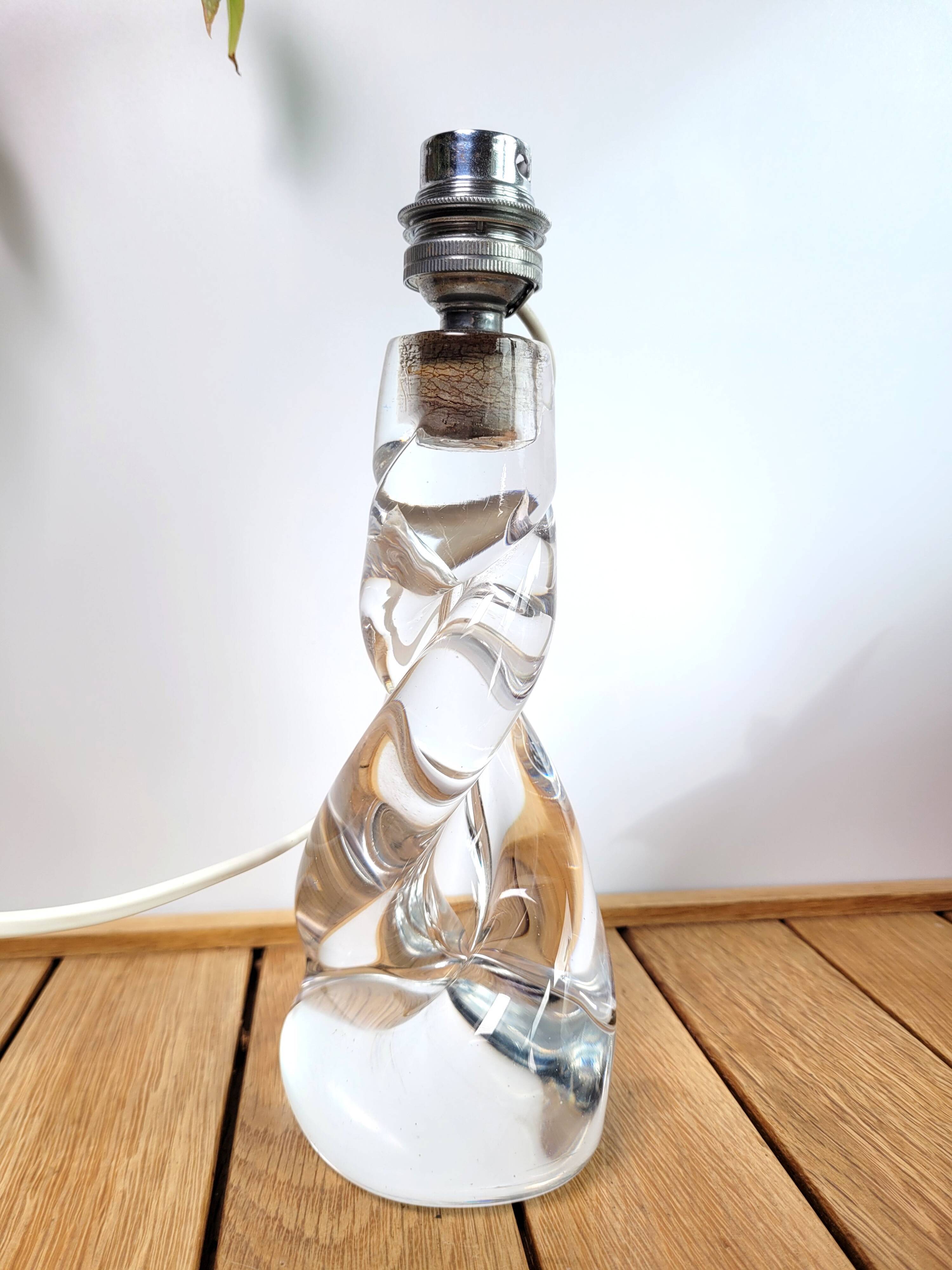 Twisted crystal lamp foot 1960