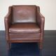 Armchair in natural leather, Denmark, 1960s