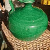 Green enamelled sandstone jug