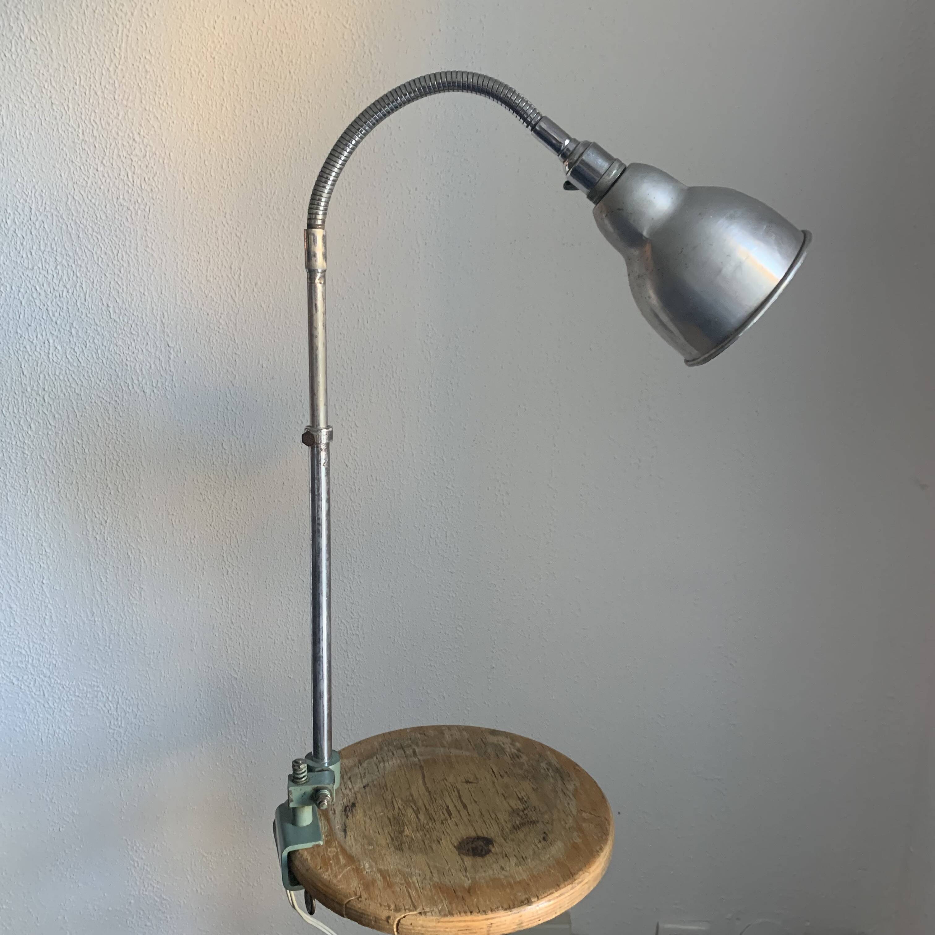Vintage 1950 industrial workshop factory lamp KI-E-KLAIR design - 80 cm
