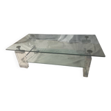 Table de salon verre et plexis