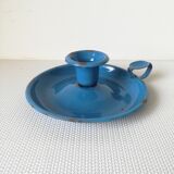 Enamelled sheet metal candle holder