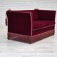 1960s, Danish "Spanish" sofa, original condition, furniture velour, ash wood legs.