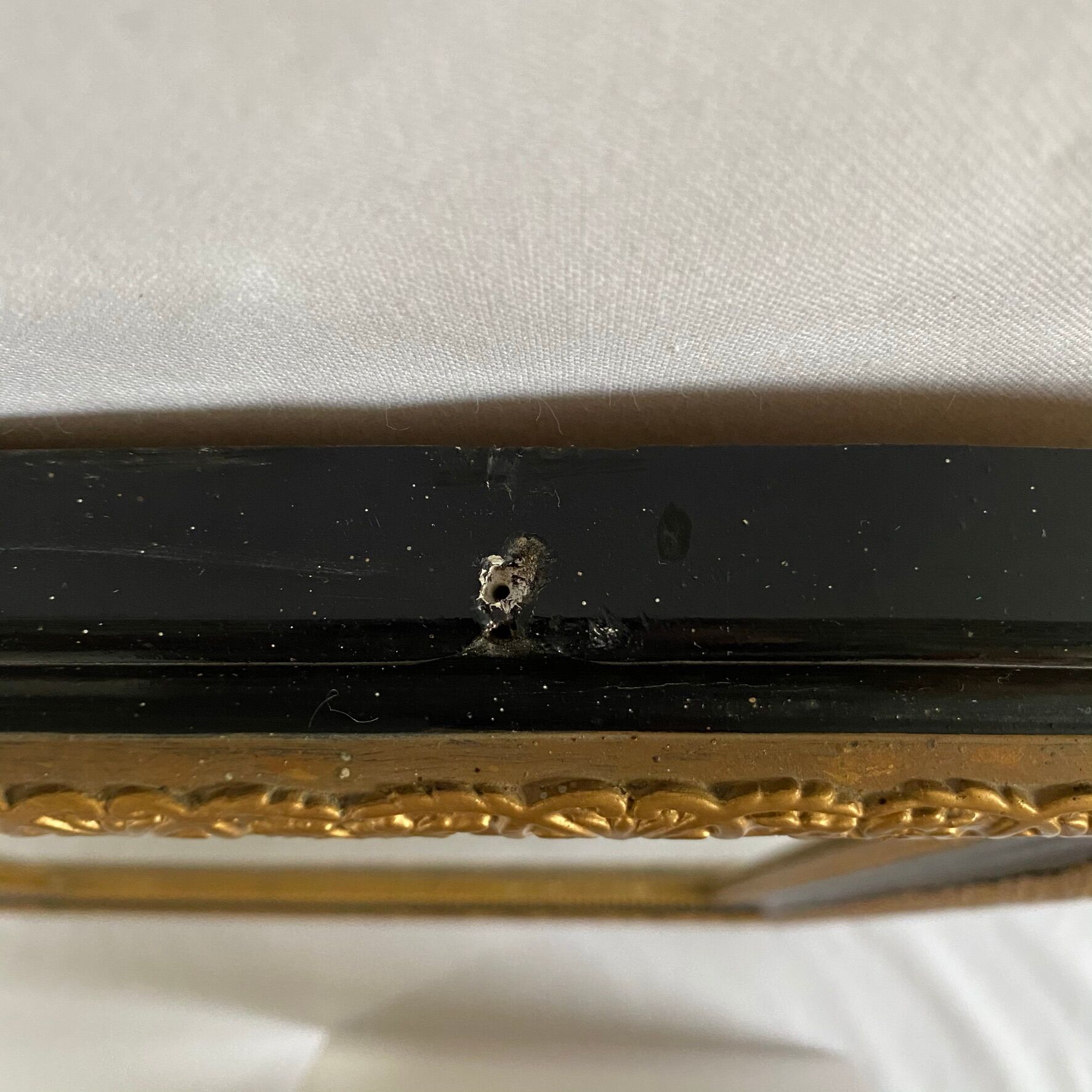 Mirror Napoleon III - black and gold - 104x78cm