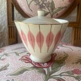 Vintage Digoin earthenware sugar bowl