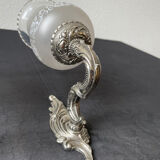 Pair of frosted glass globe wall lights from the early 20th century