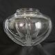 Cut crystal round vase in Art Deco style