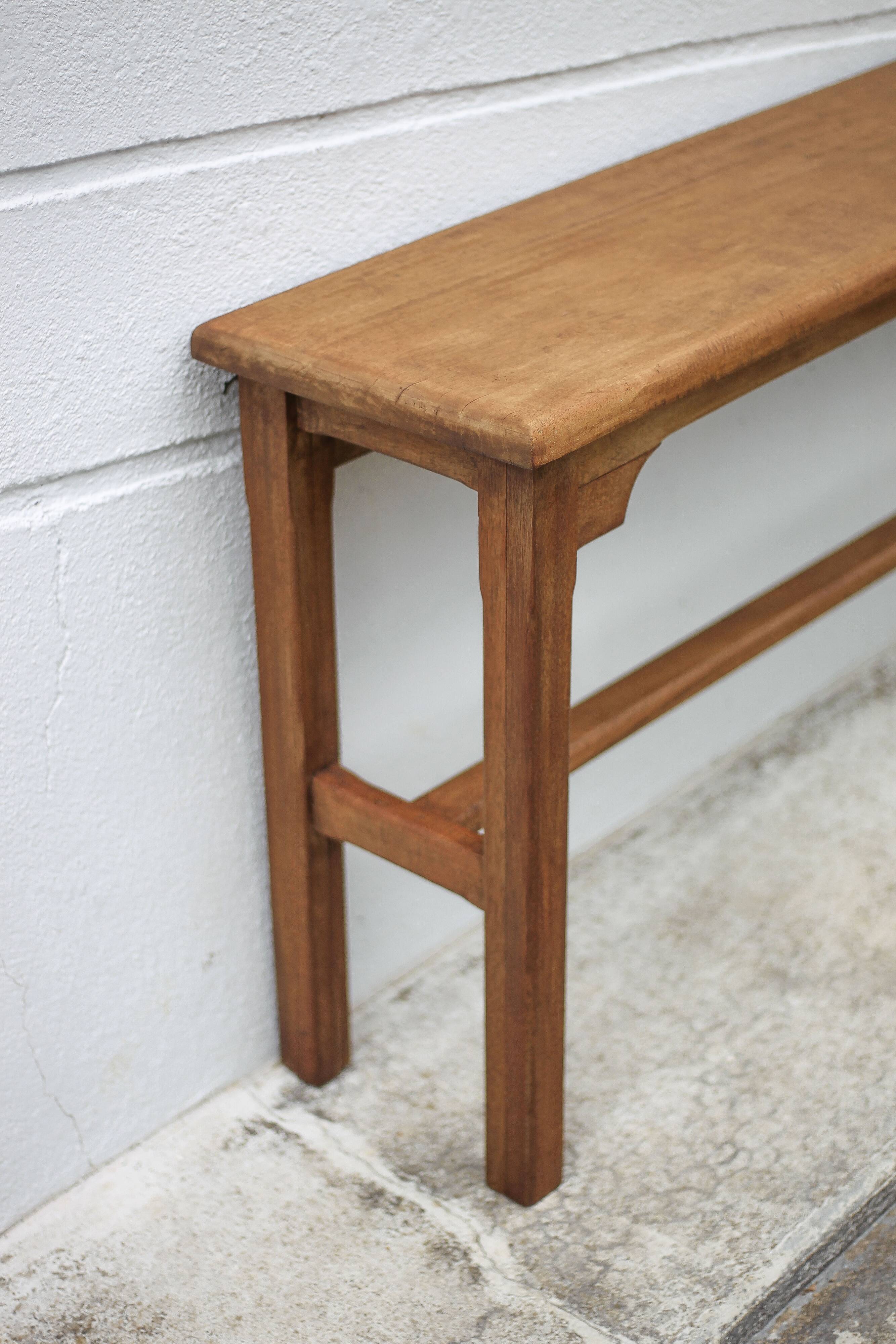 Vintage wooden console, wooden furniture, console table, interior decoration