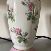 Pair of bedside lamps in the taste of Sevres with rose patterns