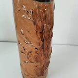 Stoneware vase signed LM, organic style, 70s/90s