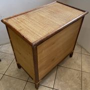 Vintage 1970s bamboo rattan 3-drawer chest of drawers.
