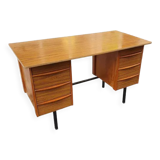 Wood desk and wood color formica top, 1960