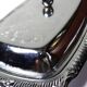 Silver-plated/inox vintage butter dish from the 1960s-1980s in Rococo style.