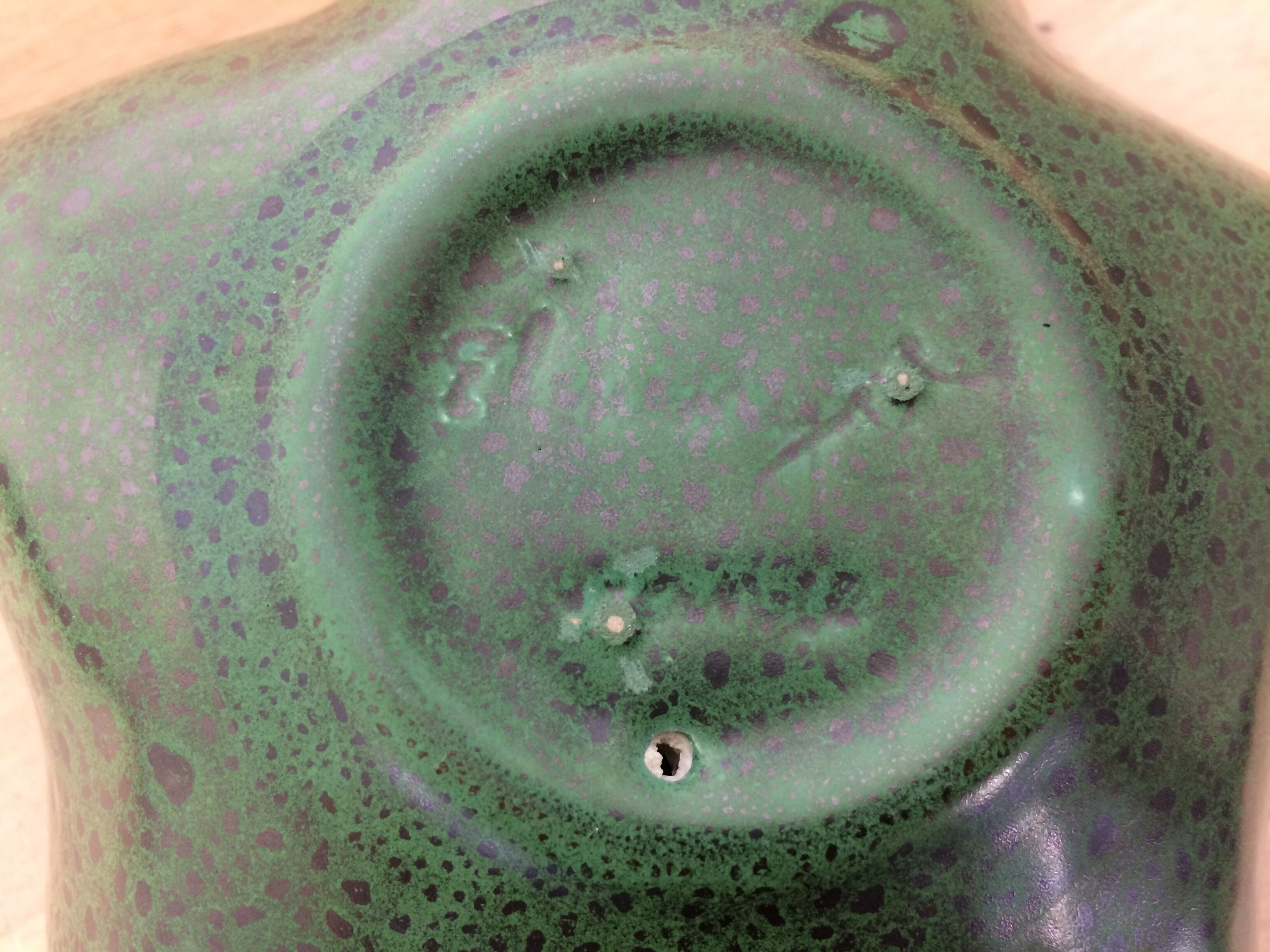 Pair of empty Elchinger pockets, ceramic starfish, 1950s