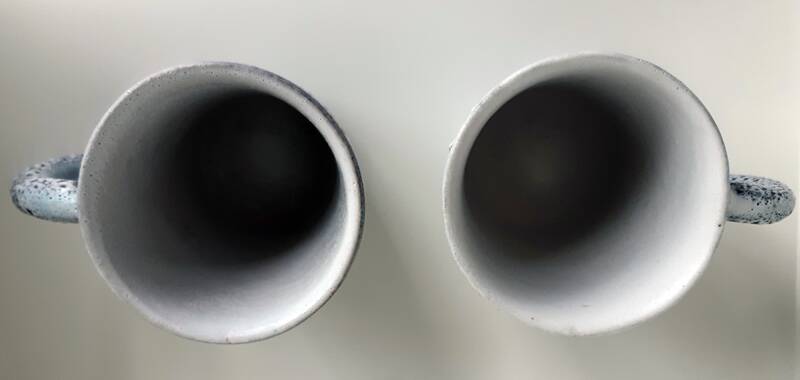 Pair of vintage mugs by Jean Austruy in Vallauris.