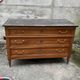 Louis XVI style chest of drawers in walnut, marble top