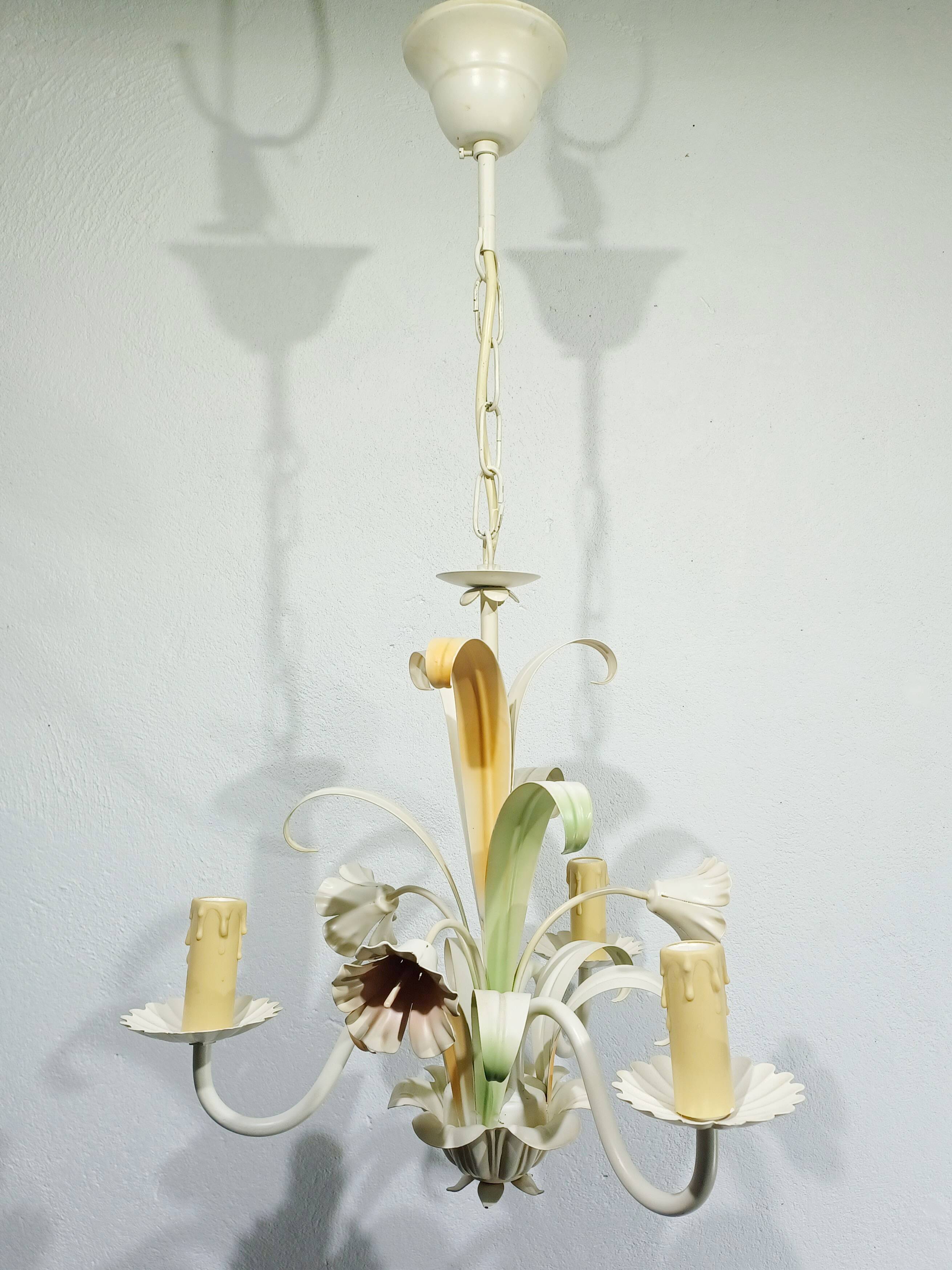 3-light flower chandelier