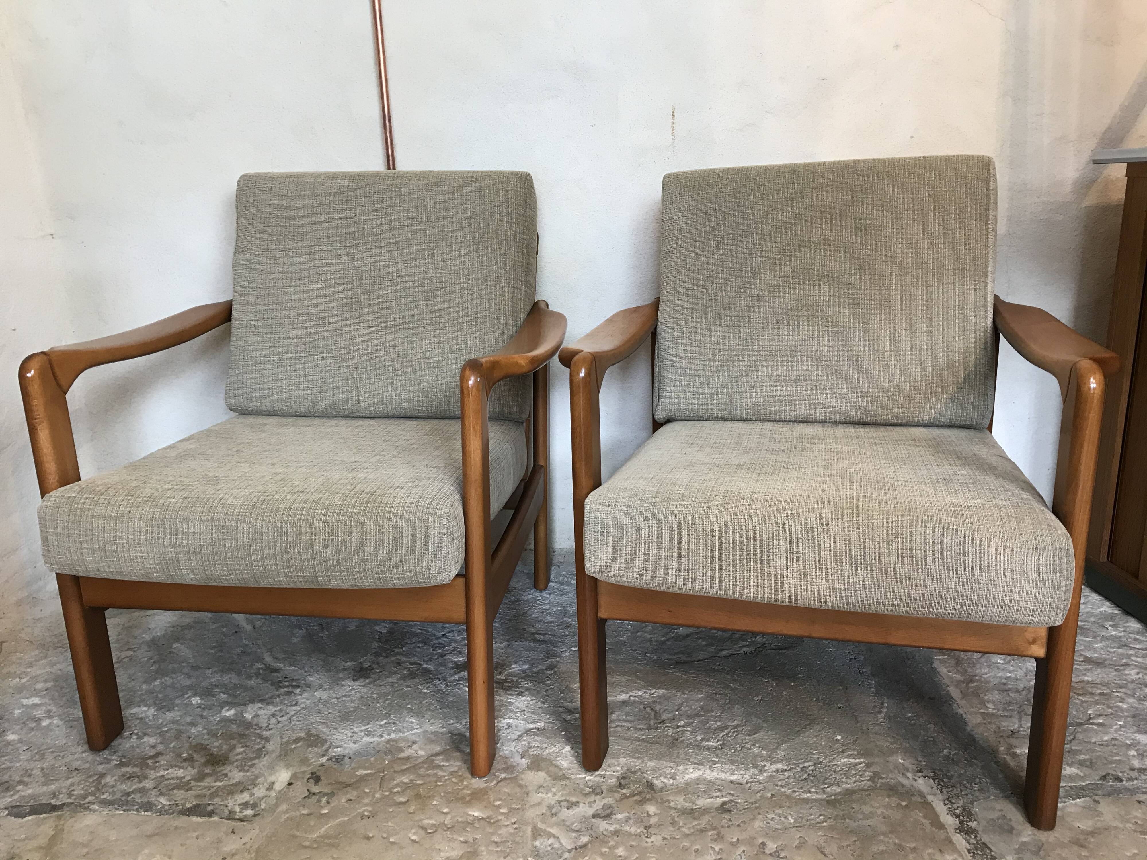 Walter Knoll Vintage Scandinavian Armchair Pair