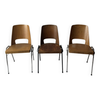 Stackable Manhattan chairs by Baumann