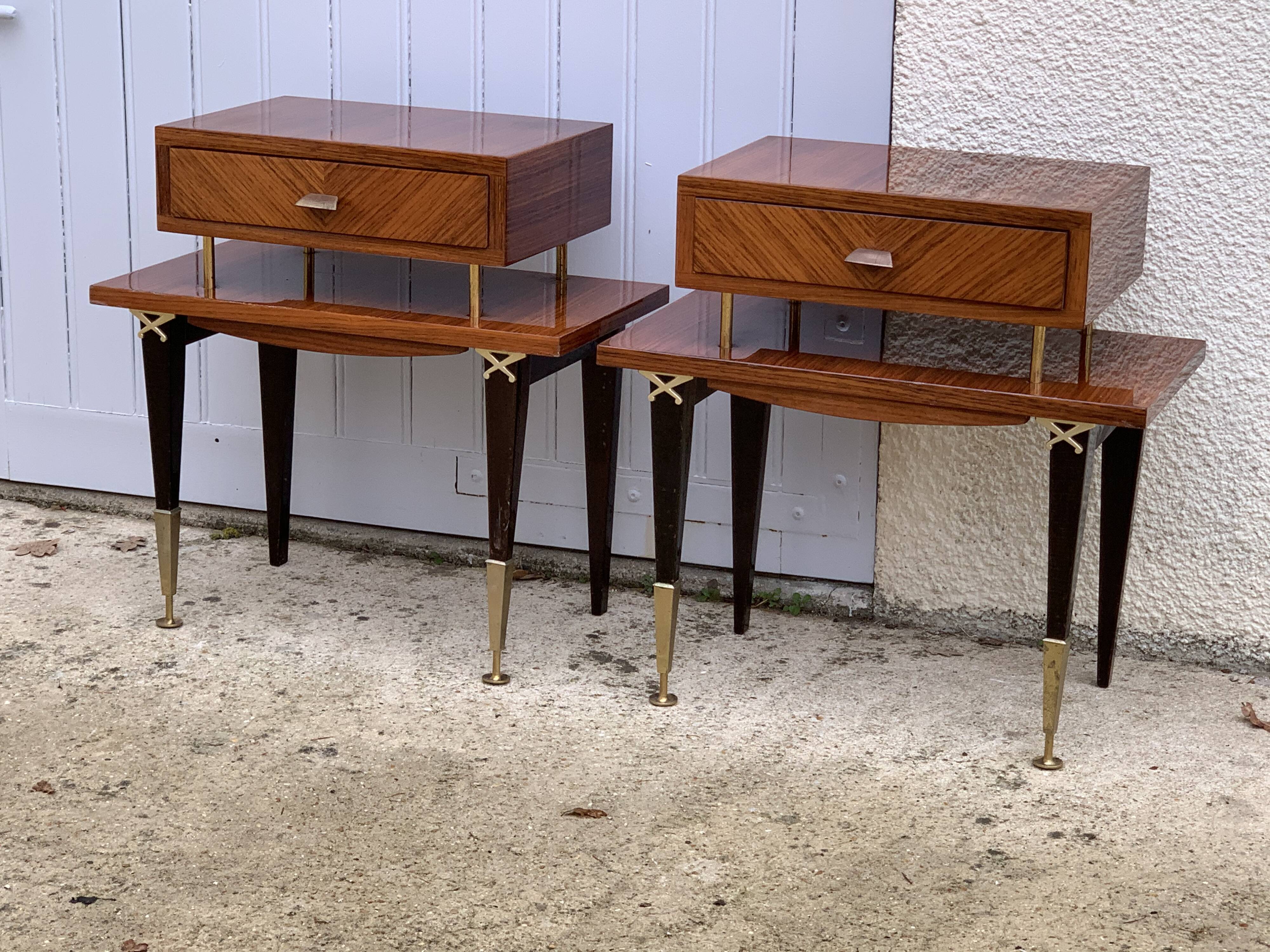 Pair of vintage bedside tables