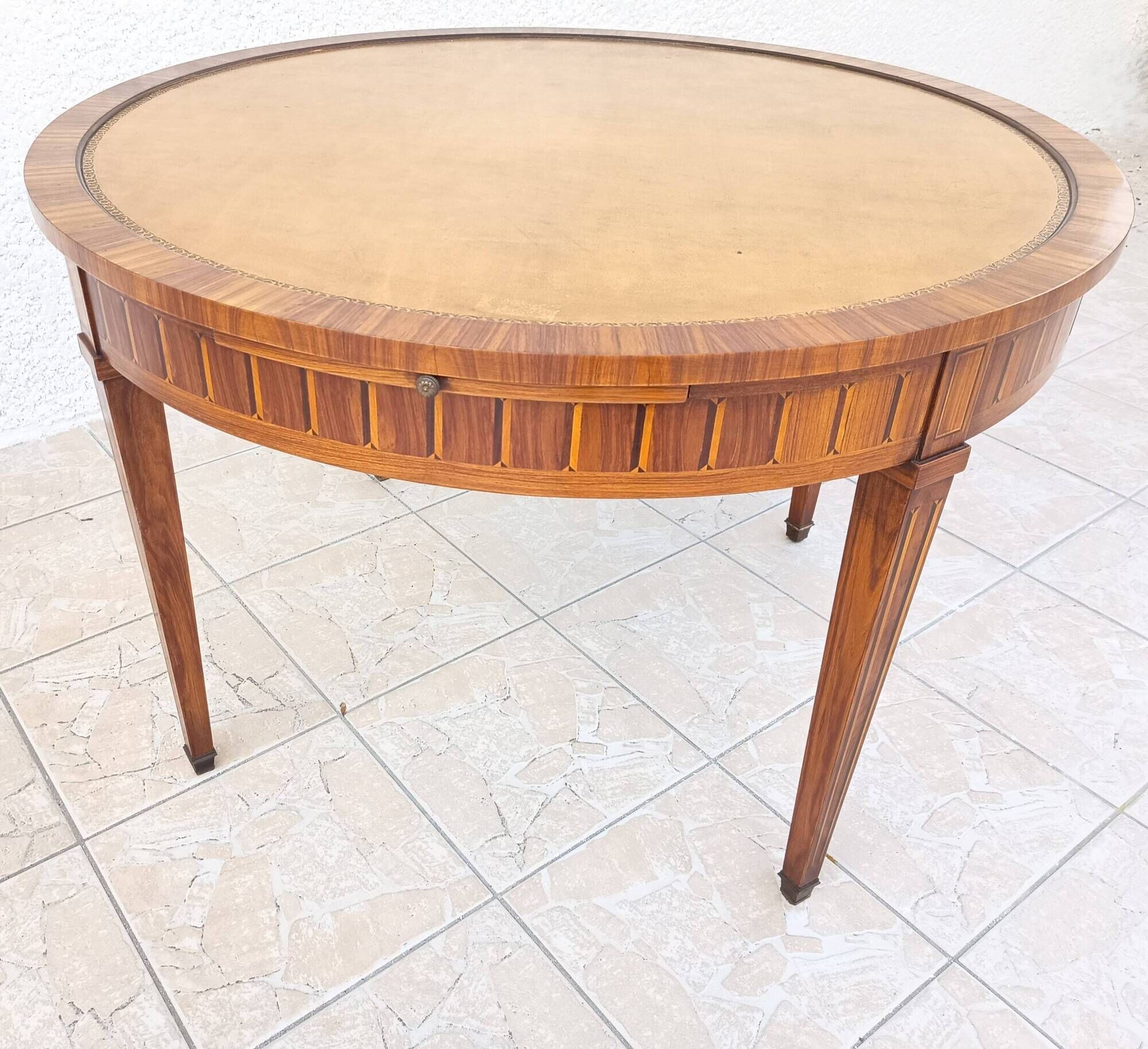 Louis XVI style game table in precious wood
