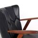 Danish teak and skai armchairs, Erhardsen & Andersen 1960s