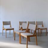 6 beechwood chairs | Thorsø Møbelfabrik | Denmark | 1980s