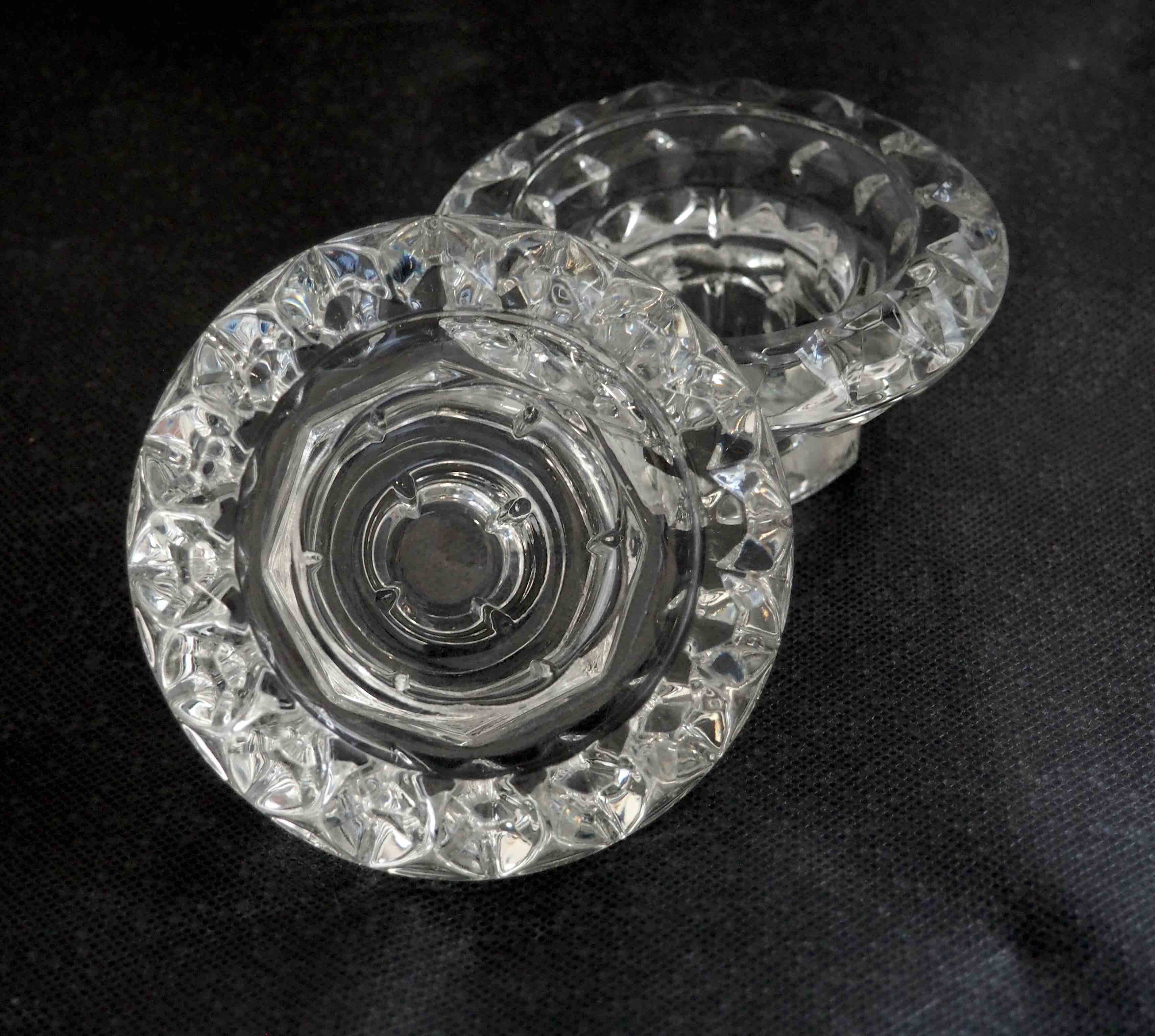 Pair of glass candlesticks