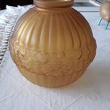 Art Deco frosted glass vase signed CLA France