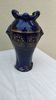 Large antique blue earthenware vase
