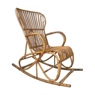 Rockingchair rotin 1960