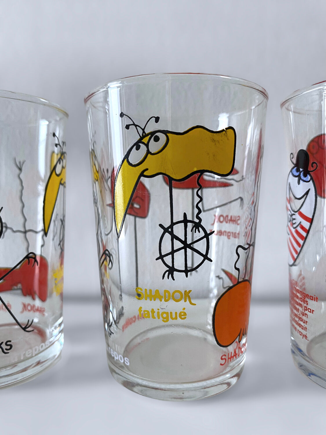 4 collector's glasses The Shadoks