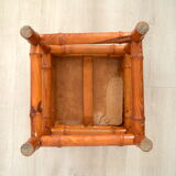 Wood and wicker coffee table