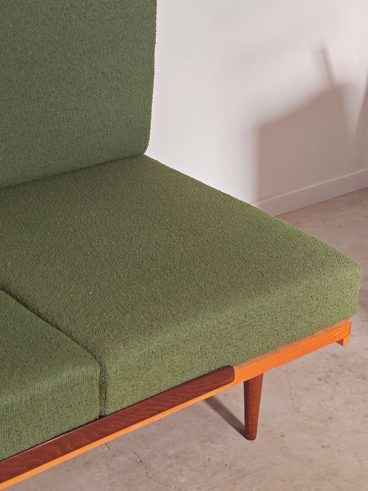 Green folding bench sofa by UP Zavody 1970