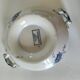 Vegetable dish U&C Sarreguemines with handles, Royat model in blue decoration.