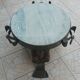 Jean-maurice rothschild (1902-1999) coffee table in wrought iron and marble