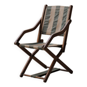 Chaise pliante en bois - toile
