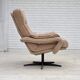 1970s, Danish swivel armchair, beige furniture fabric.