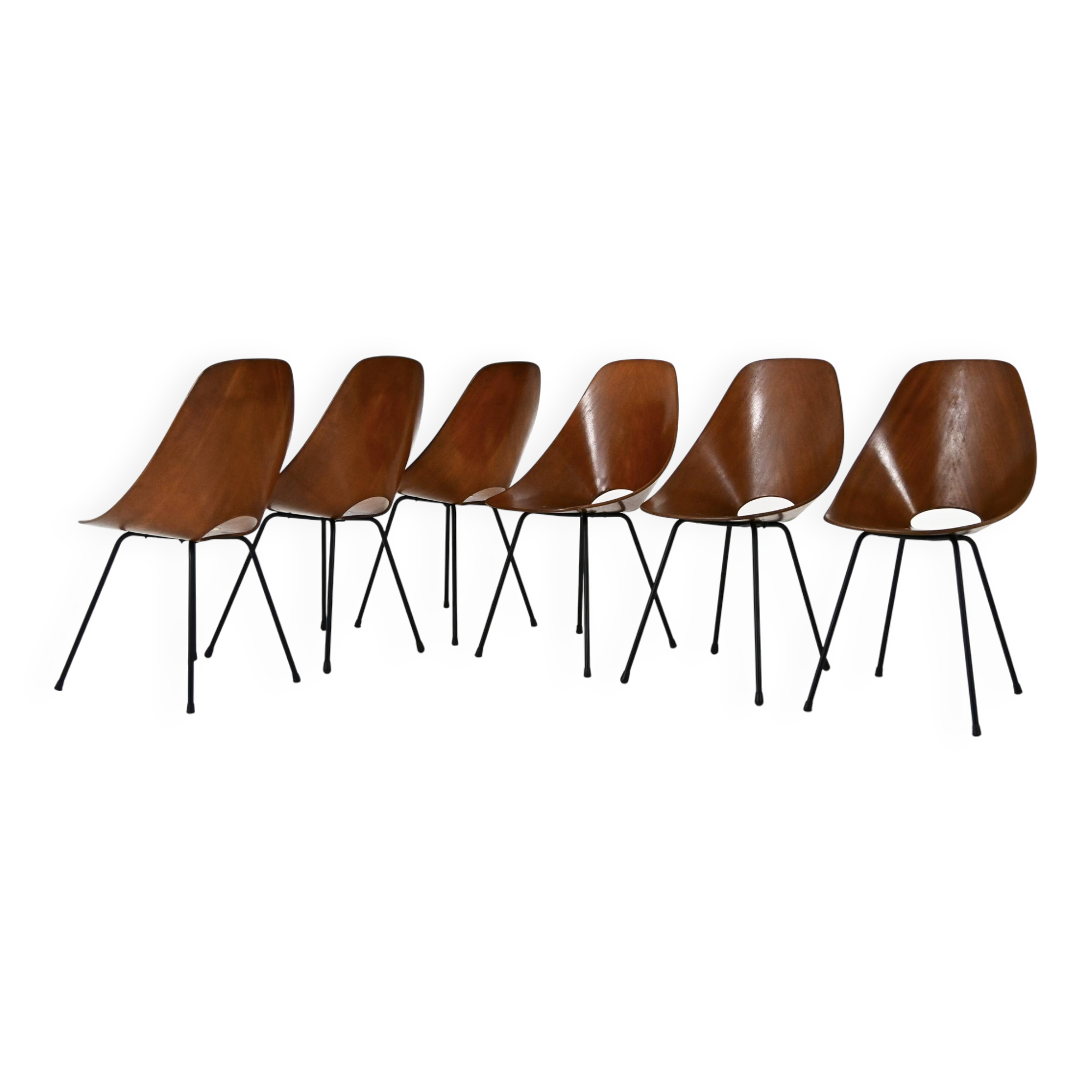 Set of 6 “Medea” Chairs by Vittorio Nobili for Frattelli Tagliabue, 19