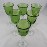 6 footed glasses in biot bubble